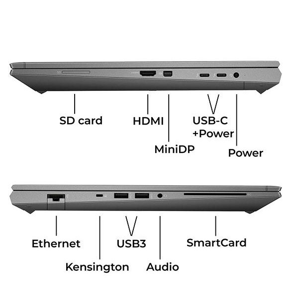 HP ZBook Fury 15 G7  | Core i9 | 64GB RAM | 1TB SSD | Quadro T2000 4GB Reacondicionado
