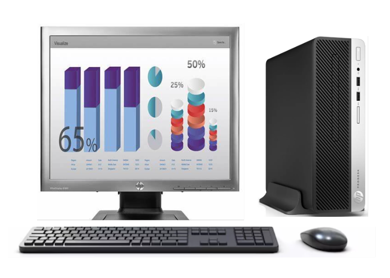 KIT MONITOR HP 19" + PC 400 G5 i3 8° 16GB 256GB + teclado & Mouse Reacondicionado