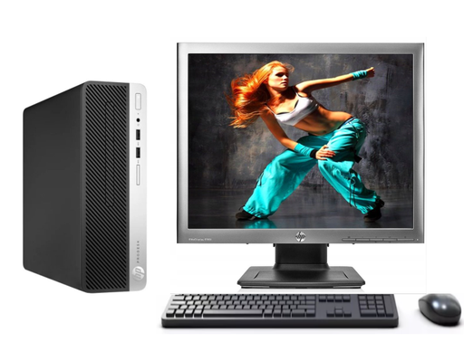[000048-TW] KIT MONITOR HP 19" + PC 400 G4 i7 6° 8GB 256GB + teclado & Mouse Reacondicionado